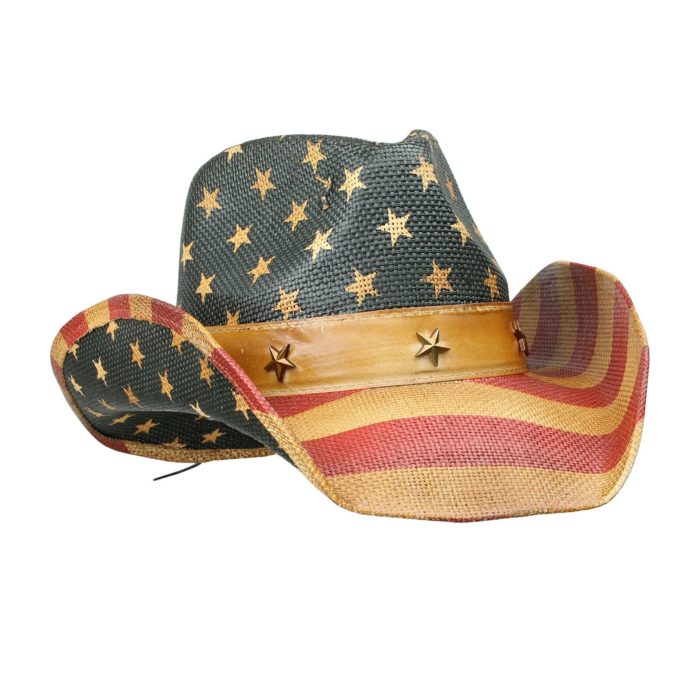 CoreGear Patriot® Men’s Vintage TeaStained USA American Flag Cowboy